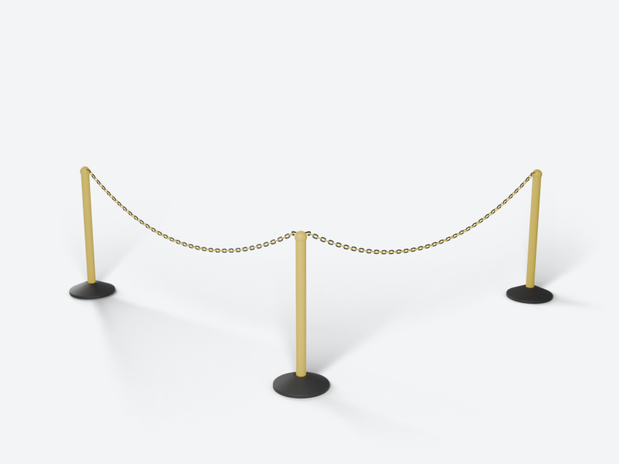 Plastic Chain Post: three posts and their connector